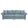 BIG SOFFA i manchester ljusblå  - ljusblå/ekfärgad, Lifestyle, trä/textil (264/70/111cm) - Livetastic
