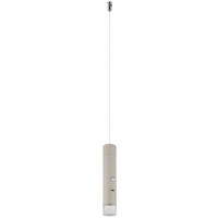 LED-HÄNGELEUCHTE PELO 38/120 cm   - Sandfarben/Klar, Design, Kunststoff/Metall (38/120cm) - Globo