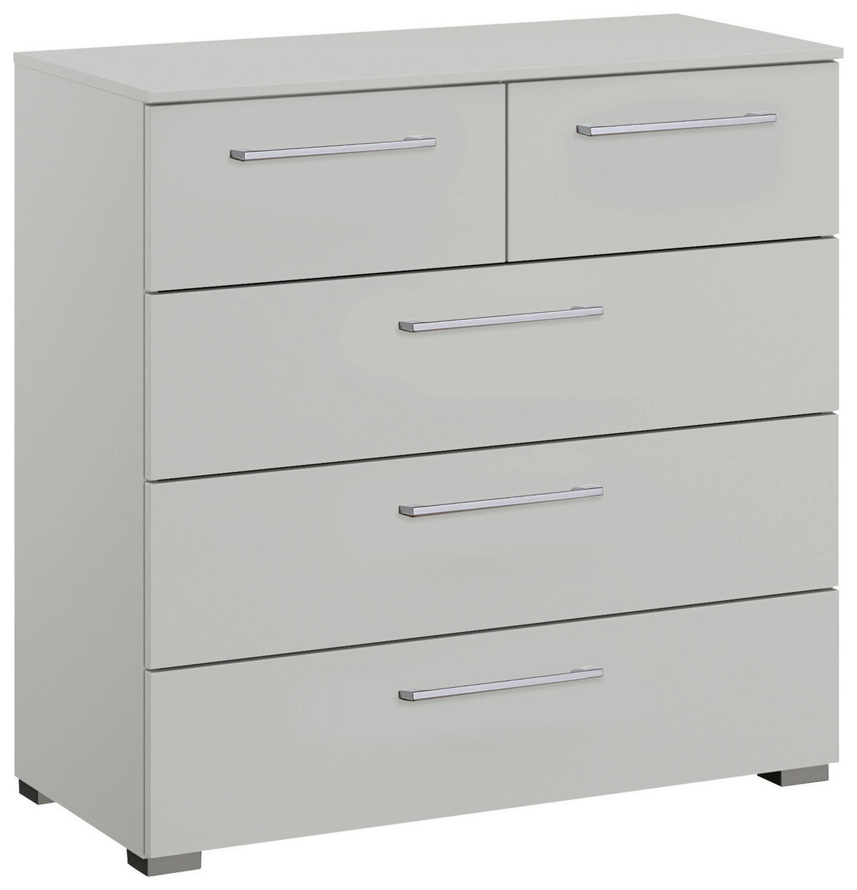 KOMMODE 80/81/42 cm Hellgrau  - Silberfarben/Hellgrau, Design, Holzwerkstoff/Kunststoff (80/81/42cm) - Novel