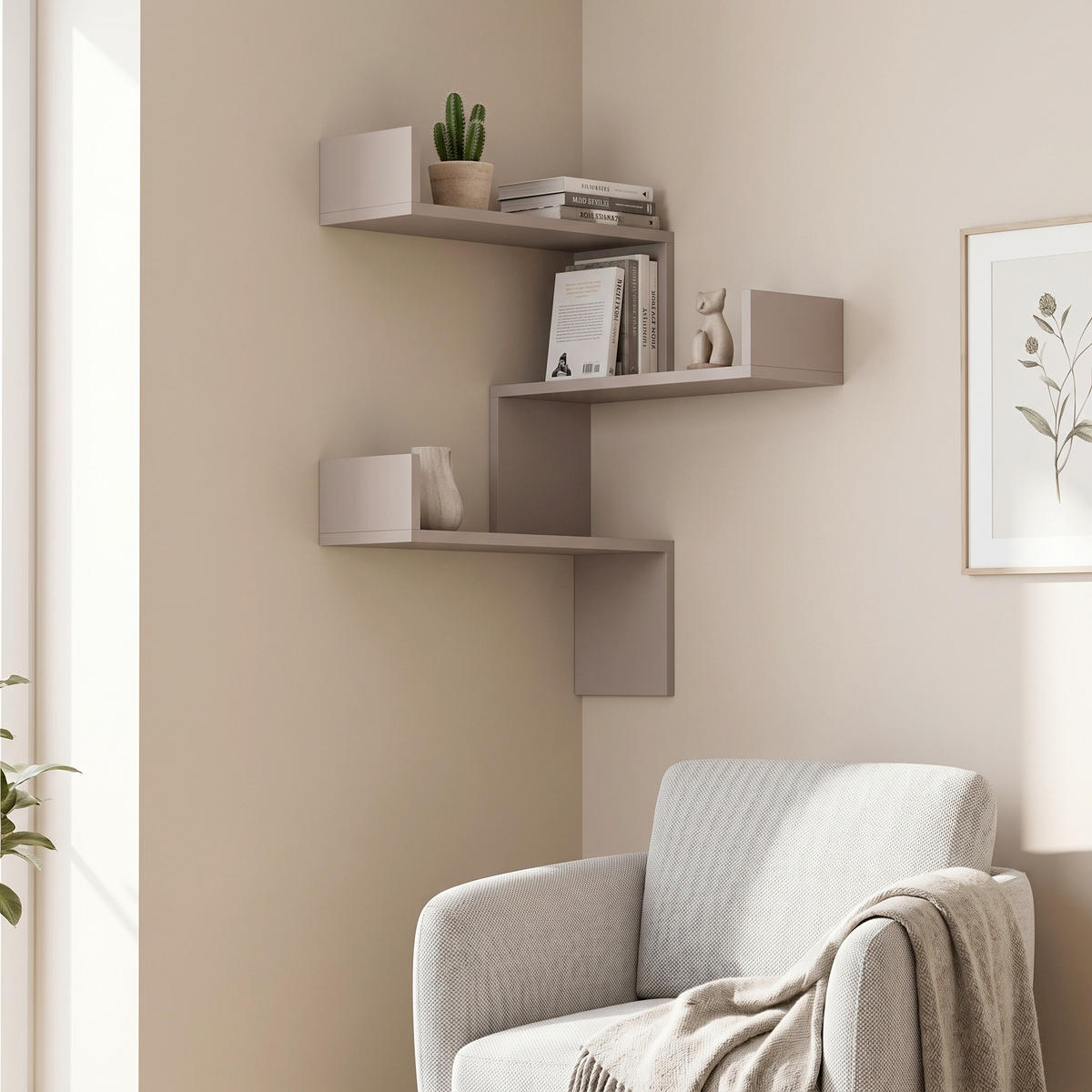 WANDBOARD Lima Holzwerkstoff Beige  - Beige, Design, Holzwerkstoff (60/90/22cm) - Livetastic
