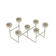 KERZENHALTER - Beige, Basics, Metall (21/12/9cm) - Ambia Home