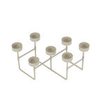 KERZENHALTER - Beige, Basics, Metall (21/12/9cm) - Ambia Home