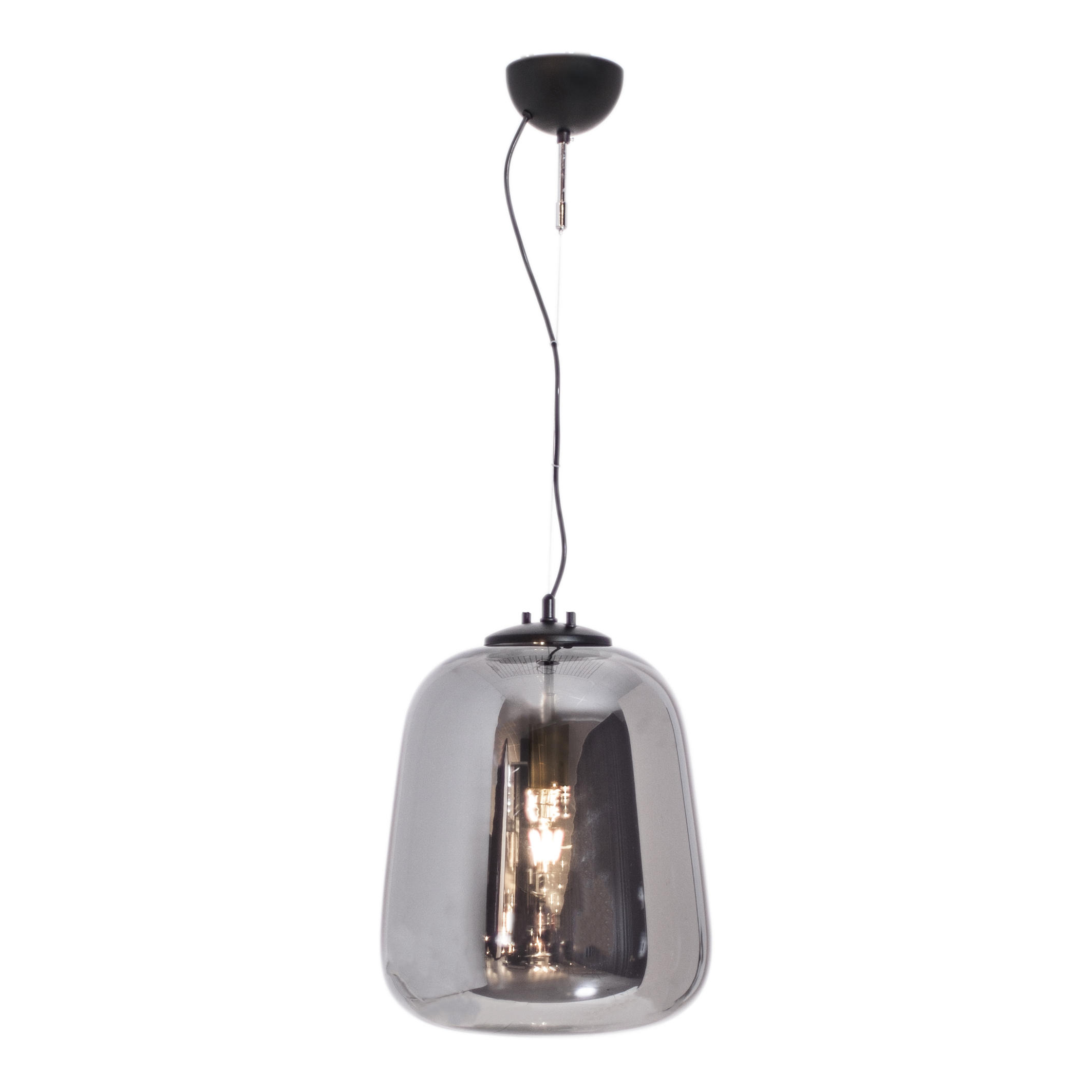 HÄNGELEUCHTE LEOLA 33/178 cm   - Schwarz/Grau, Design, Glas/Metall (33/178cm) - By Rydéns