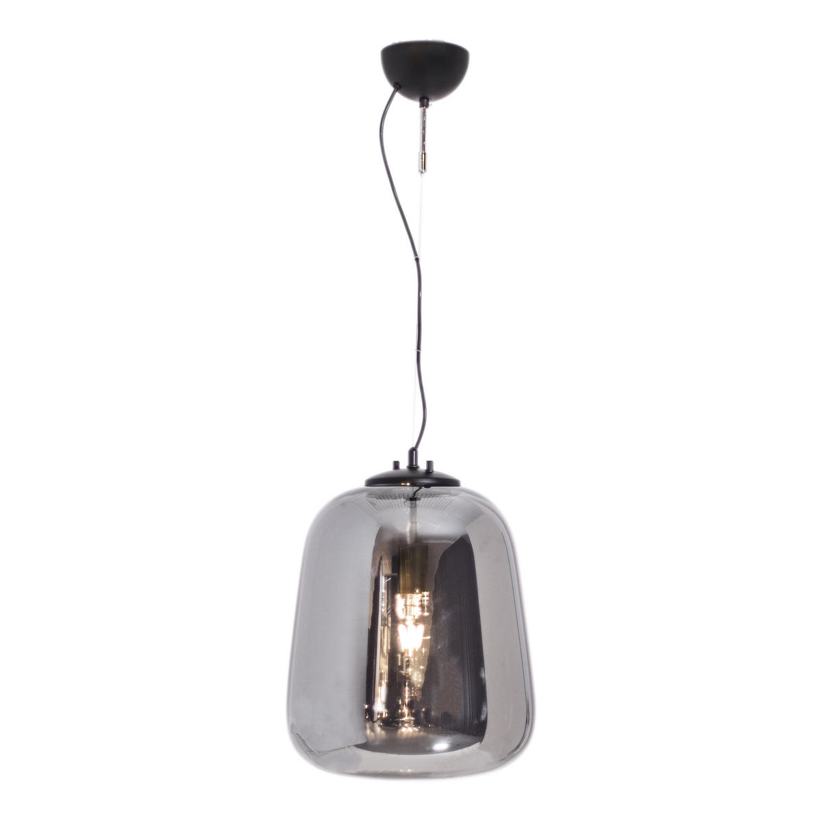 HÄNGELEUCHTE LEOLA 33/178 cm   - Schwarz/Grau, Design, Glas/Metall (33/178cm) - By Rydéns