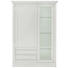 VITRINE in furniert, massiv Kirschbaum, Linde Creme - Chromfarben/Creme, LIFESTYLE, Glas/Holz (108/155/42cm) - Selva VITRINE in furniert, massiv Kirschbaum, Linde Creme - Chromfarben/Creme, LIFESTYLE, Glas/Holz (108/155/42cm) - Selva