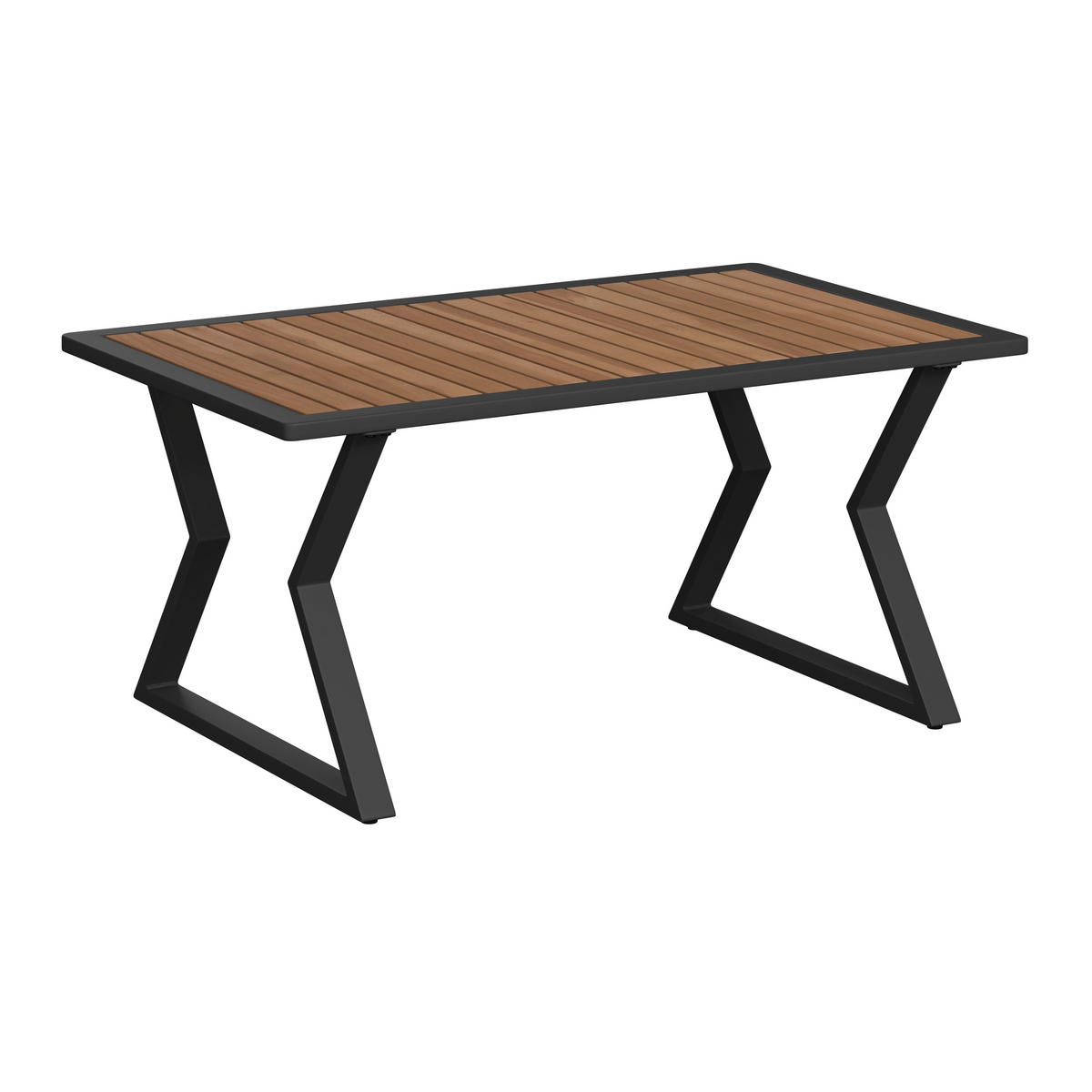 LOUNGEGARNITUR Akazie massiv Stahl  - Dunkelgrau/Beige, MODERN, Holz/Metall (206l) - Ambia Garden