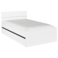 BETT 120/200 cm,  in Weiß, Grau, Bettschubladen  - Weiß/Grau, Trend (120/200cm) - Xora