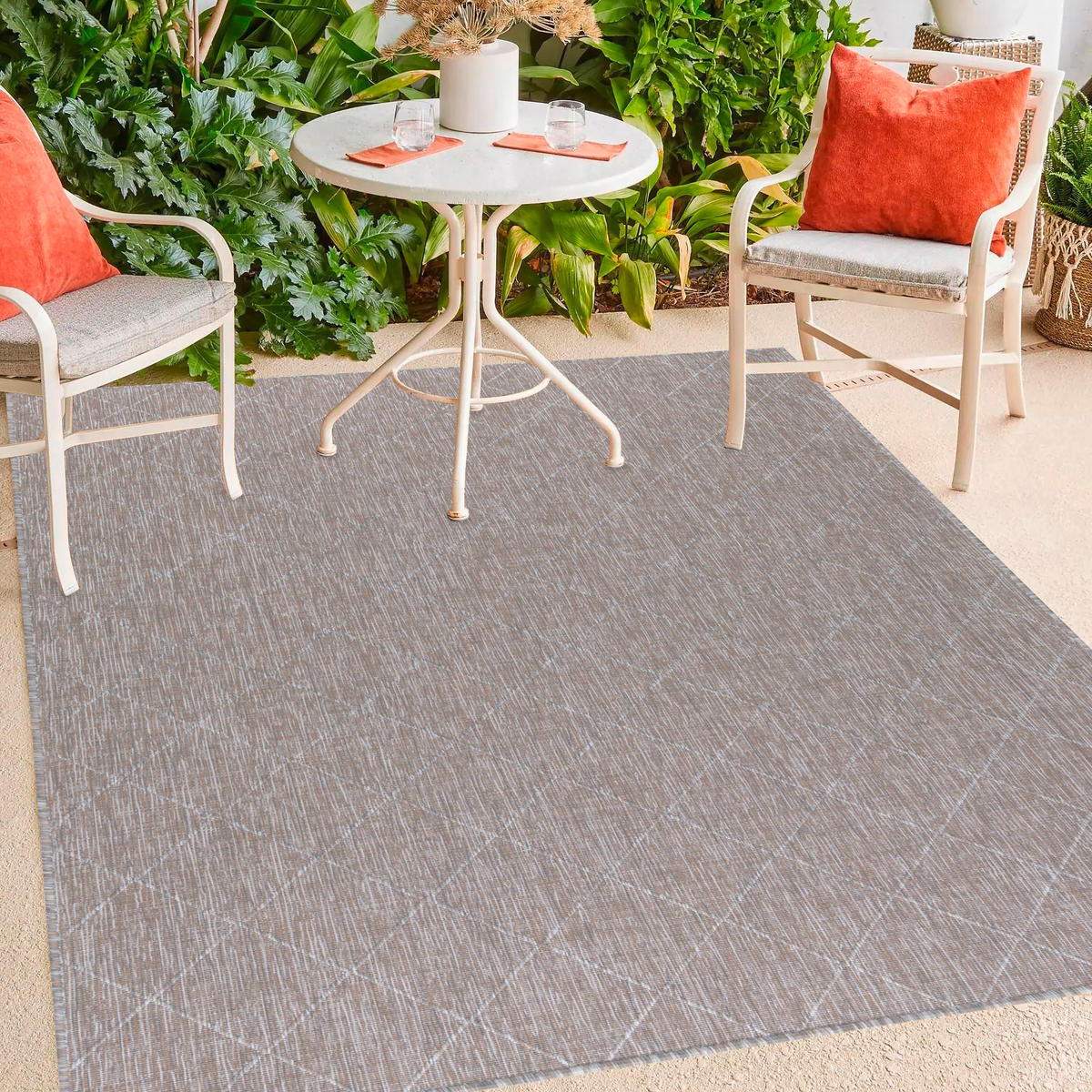 In- und Outdoorteppich 80/250 cm Zagora Grau, Beige  - Beige/Grau, Basics, Textil (80/250cm) - Novel