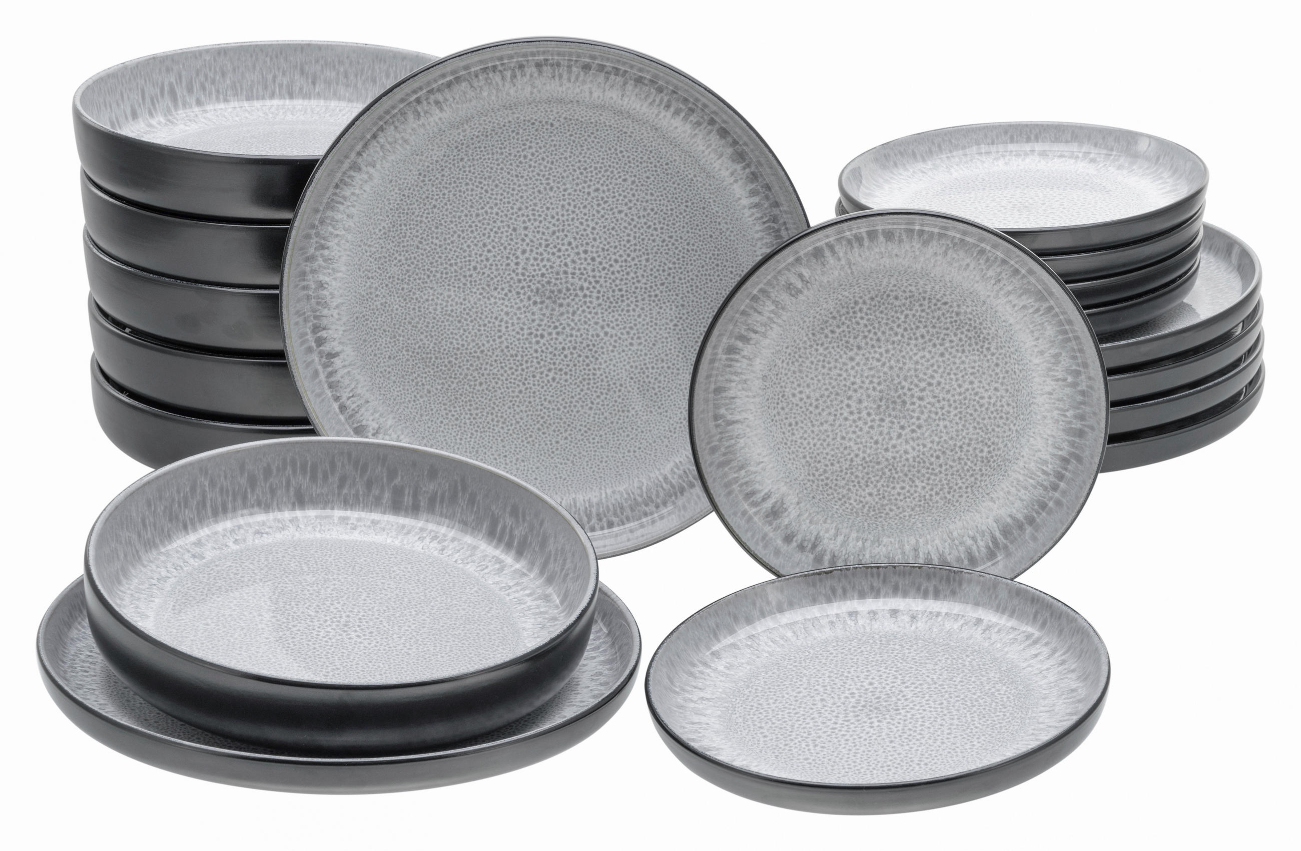 TAFELSERVICE 18-teilig  - Hellgrau, Trend, Keramik - Creatable
