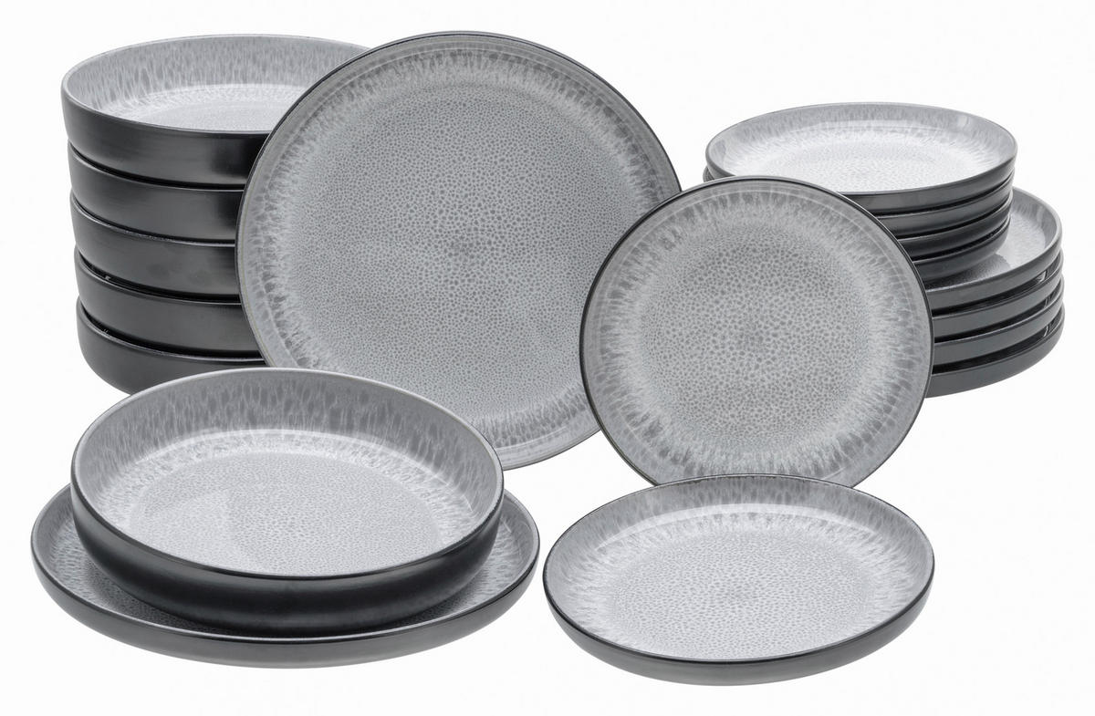 TAFELSERVICE 18-teilig  - Hellgrau, Trend, Keramik - Creatable