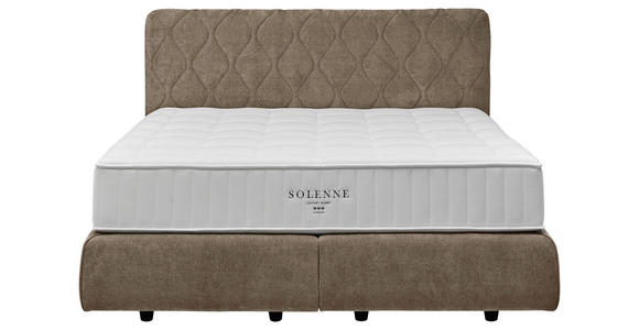 BOXSPRINGBETT 180/200 cm in Braun - Schwarz/Braun, Design, Kunststoff/Textil (180/200cm) - Johann Jakob