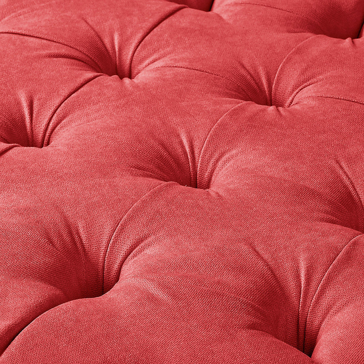 HOCKER Textil Rot  - Rot/Braun, Design, Holz/Textil (80/45/80cm) - Livetastic