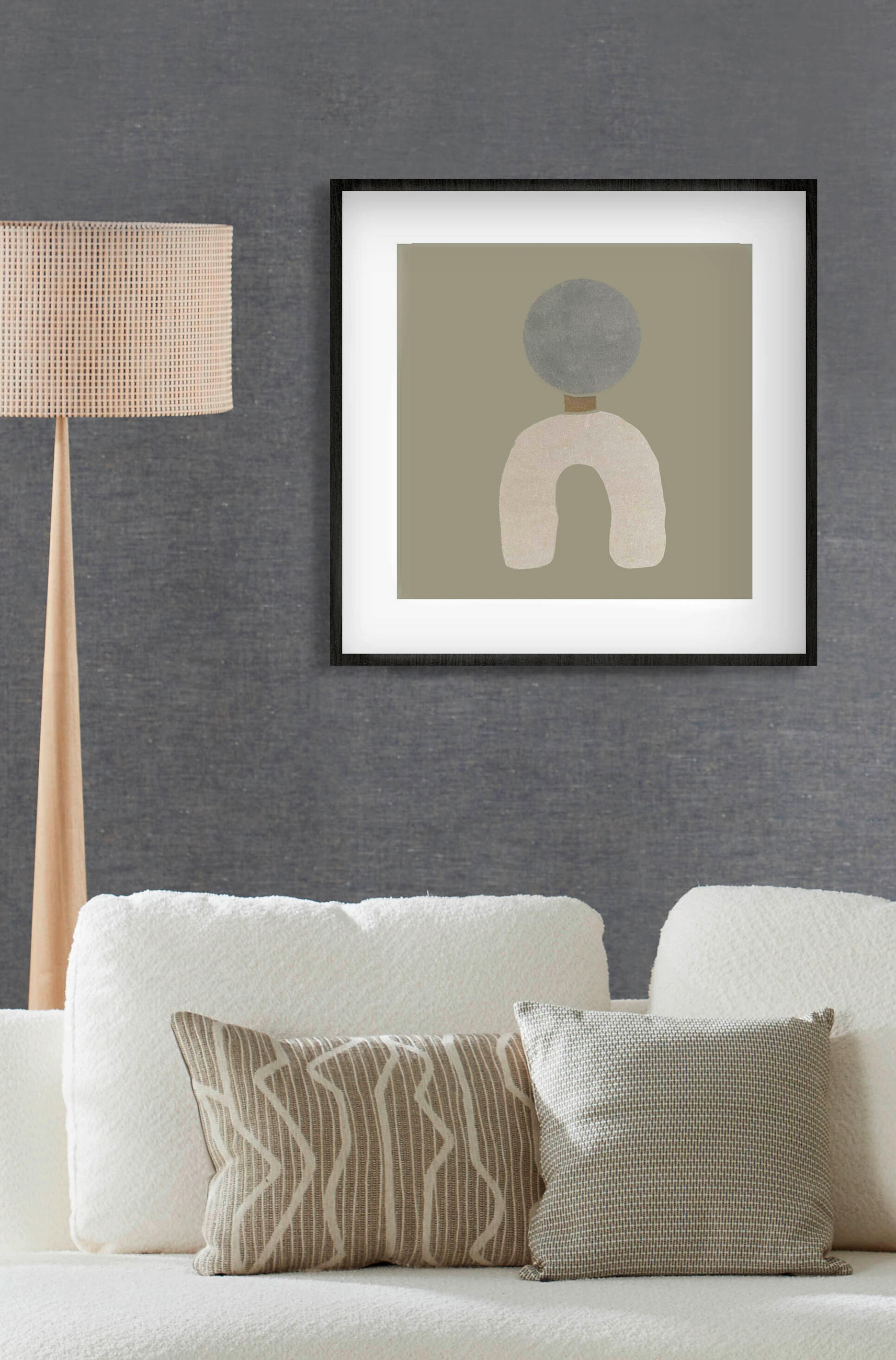 BILD 74/74/10 cm  - Beige/Schwarz, Basics, Holz/Kunststoff (74/74/10cm)