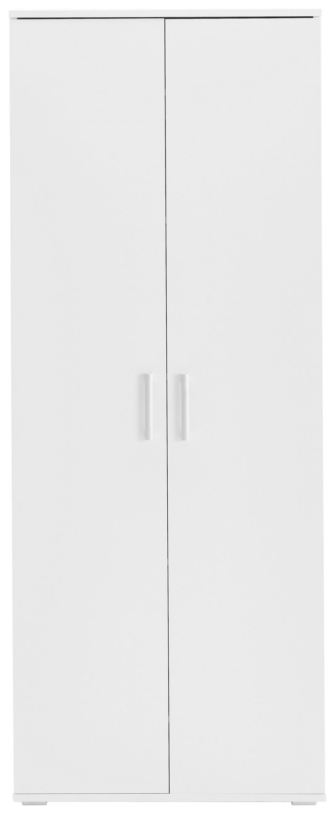 MEHRZWECKSCHRANK 70/178,9/33,4 cm  - Weiss/Schwarz, Konventionell, Holzwerkstoff/Kunststoff (70/178,9/33,4cm) - Xora
