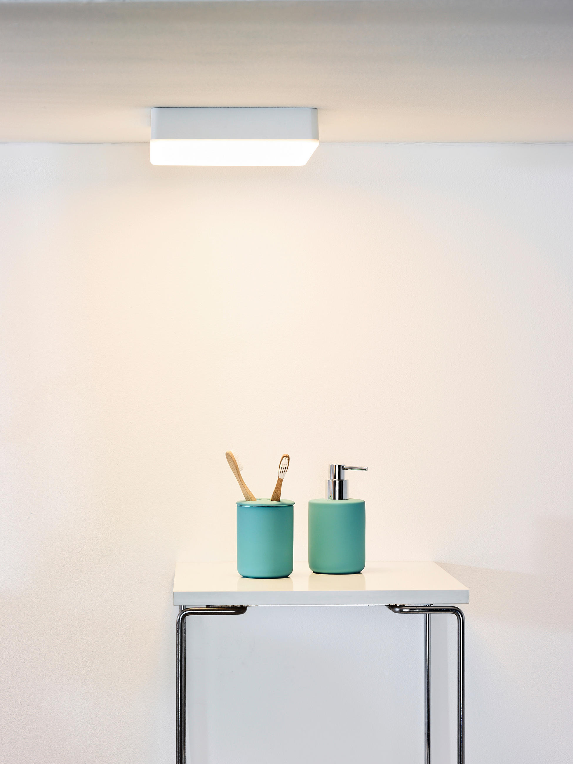 LED-BADEZIMMER-DECKENLEUCHTE 21.5/21.5/4.6 cm   - KONVENTIONELL (21.5/21.5/4.6cm) - Lucide