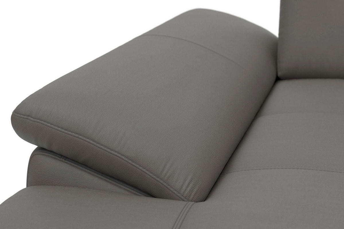 ROHOVÁ SEDAČKA, kůže, mokka - černá/mokka, Basics, kov/kůže (176/301cm) - Sit & More