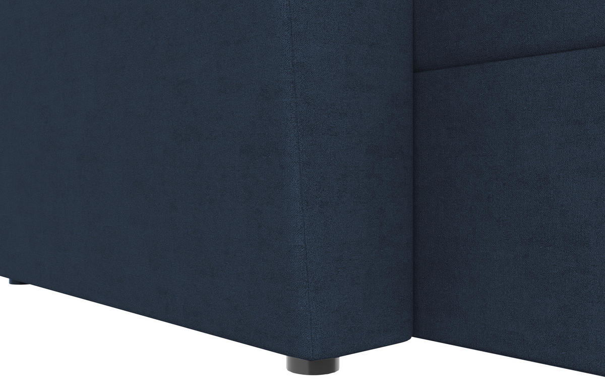 WOHNLANDSCHAFT TERMOLI Dunkelblau Jacquard  - Schwarz/Dunkelblau, Design, Kunststoff/Textil (155/296/155cm) - MID.YOU