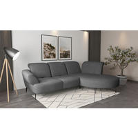ECKSOFA in Mikrofaser Dunkelgrau  313/208 cm  - Dunkelgrau/Schwarz, MODERN, Textil/Metall (313/208cm) - Sit & More