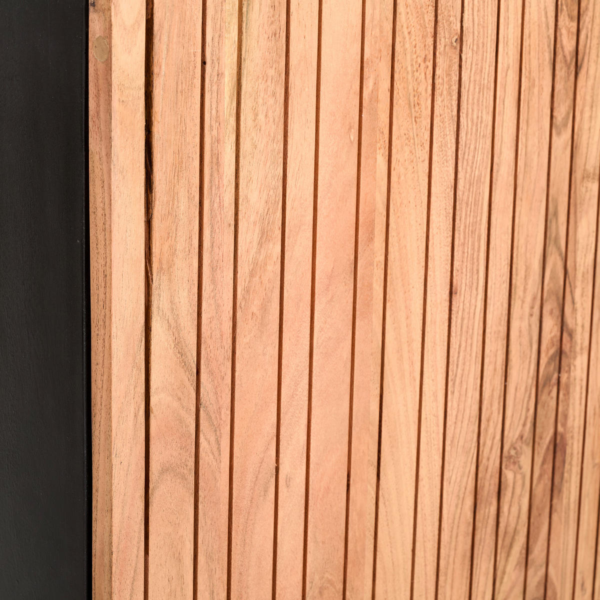 HIGHBOARD  in 150/135/40 cm  - Schwarz/Akaziefarben, KONVENTIONELL, Glas/Holz (150/135/40cm) - Livetastic