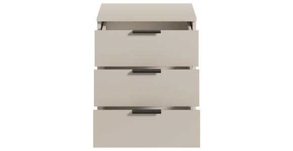 NACHTSCHRANK 45/61/40 cm - Kaschmir/Schwarz, Basics, Holzwerkstoff/Kunststoff (45/61/40cm) - Carryhome