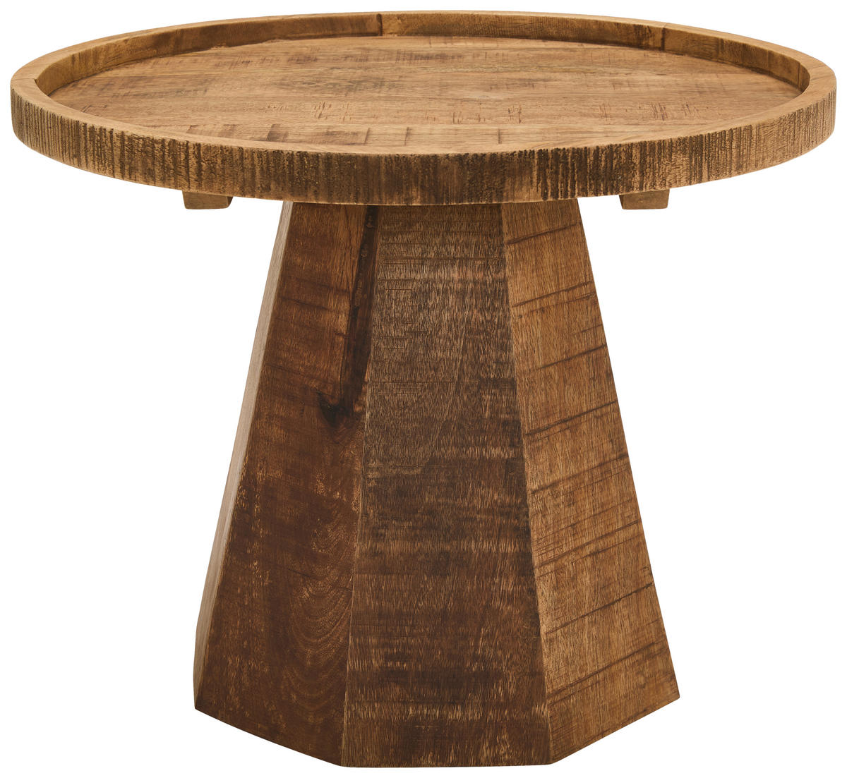 BEISTELLTISCH 60/60/50 cm Mangoholz massiv Naturfarben rund  - Naturfarben, Design, Holz (60/60/50cm) - Carryhome