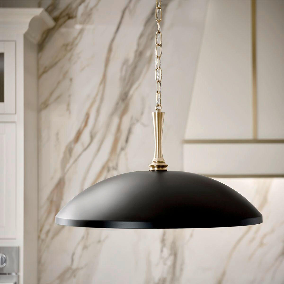 HÄNGELEUCHTE    - Champagner/Schwarz, Konventionell, Metall (225.9/33/50.8cm) - Elstead Lighting