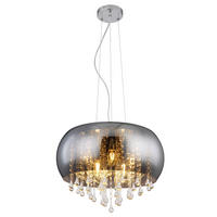 HÄNGELEUCHTE 44/120 cm   - Klar/Chromfarben, Basics, Glas/Metall (44/120cm) - Globo