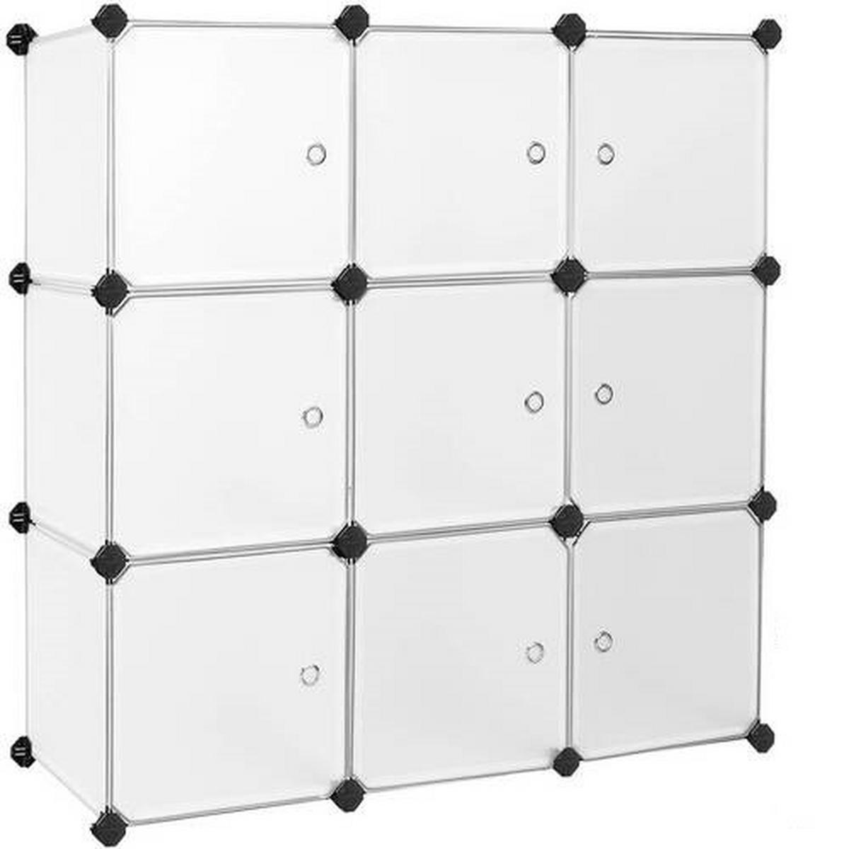 KOMBINÁCIA REGÁLOV, biela, železo, 93/123/31 cm - čierna/biela, Basics, kov/plast (93/123/31cm) - Boxxx