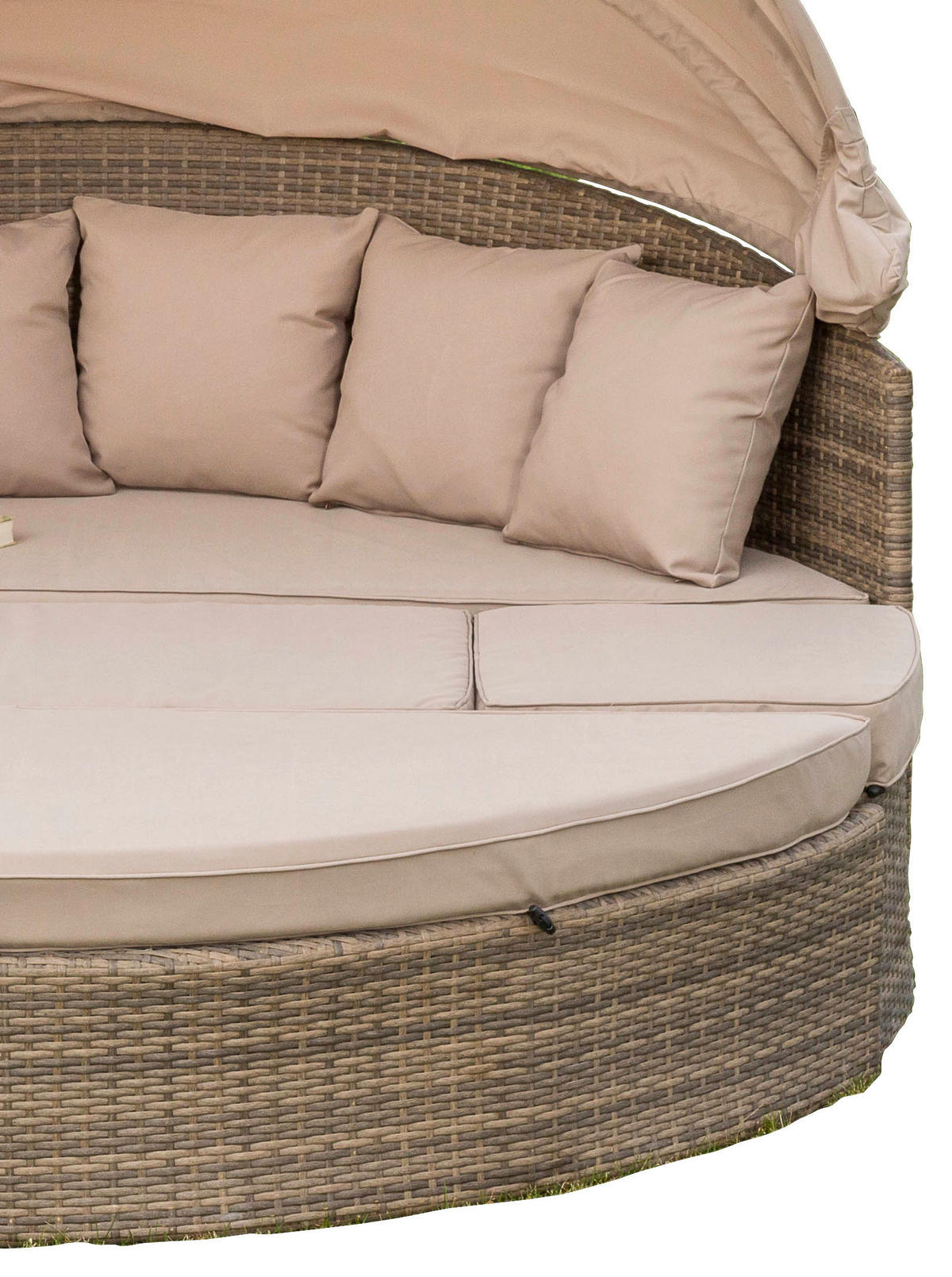 GARTENMUSCHEL 180/88/183 cm  - Beige/Naturfarben, KONVENTIONELL, Kunststoff/Textil (180/88/183cm) - Gardenson