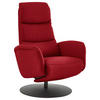 RELAXSESSEL in Leder Rot  - Rot/Schwarz, Design, Leder/Metall (76/108/86cm) - Dieter Knoll