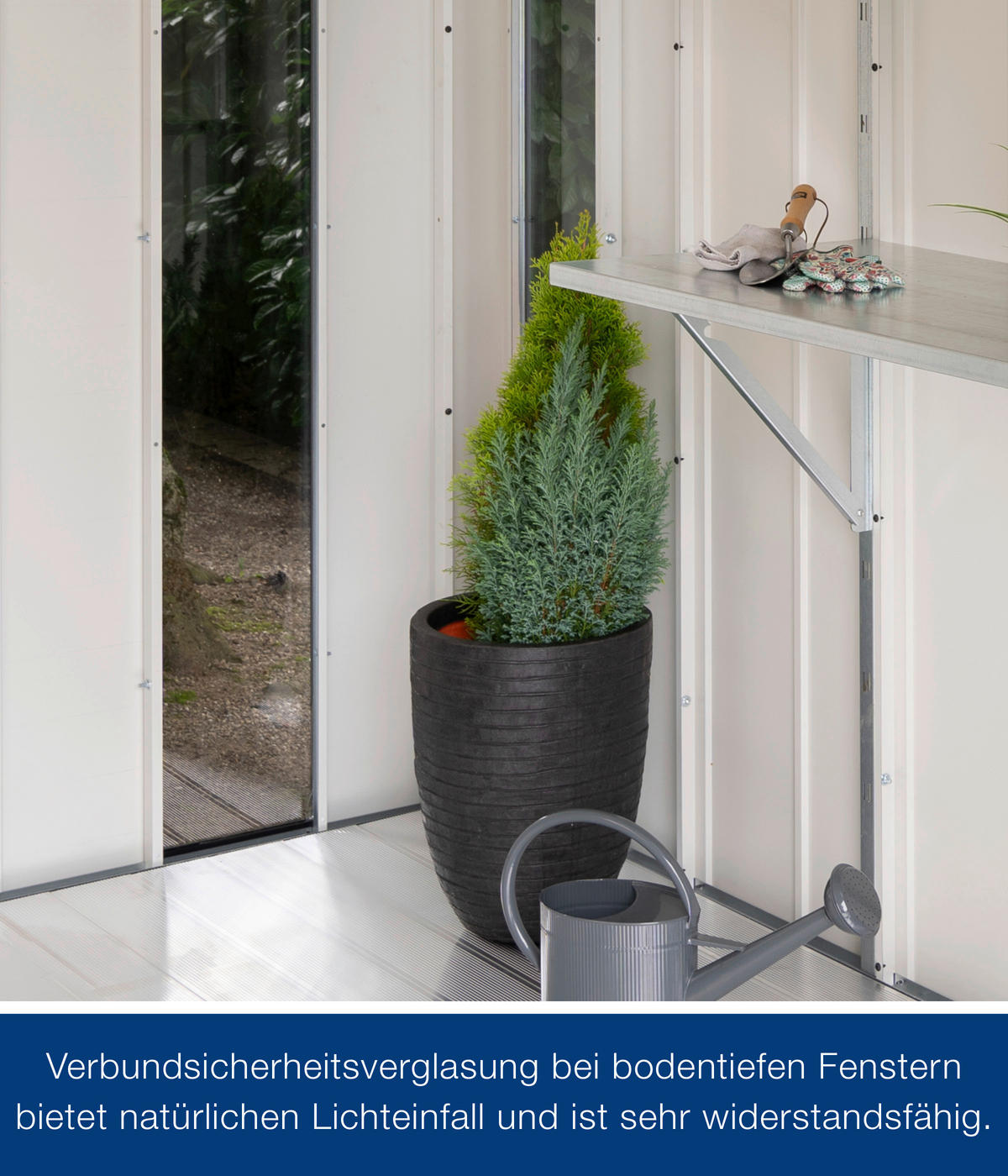 GERÄTEHAUS 229/220/181 cm  - Alufarben, Basics, Metall (229/220/181cm)