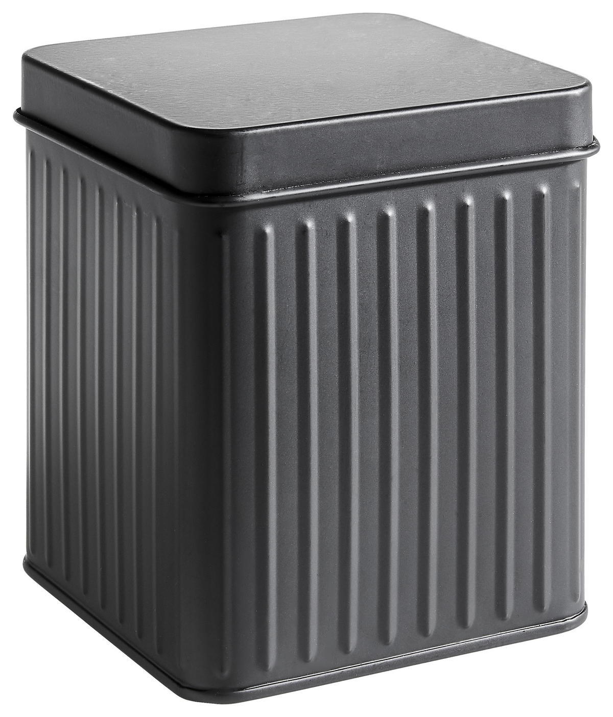 KUTIJA ZA ČUVANJE HRANE  0.001 l    - crna, Osnovno, metal (12/13,6/12cm) - Homeware Profession.