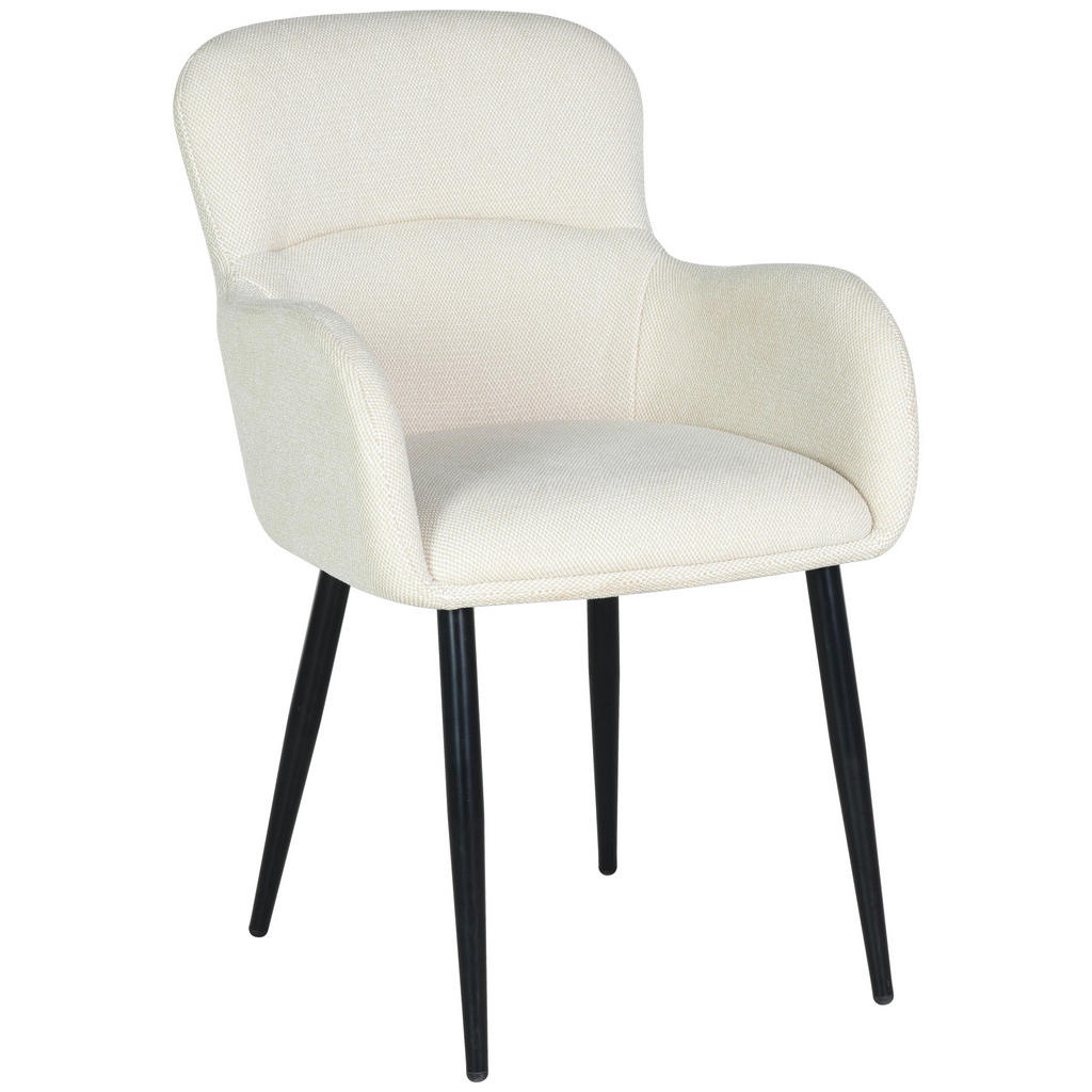 Armlehnstuhl Serena Leinenoptik Beige, B: 56 cm