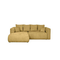 ECKSOFA Goldfarben Chenille Zierkissen, Rückenkissen, Rücken echt  - Goldfarben/Schwarz, MODERN, Kunststoff/Textil (188/276cm) - Milino