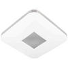 LED MENNYEZETI LÁMPA - króm/fehér, Basics, műanyag/fém (33/33/8cm) - Novel