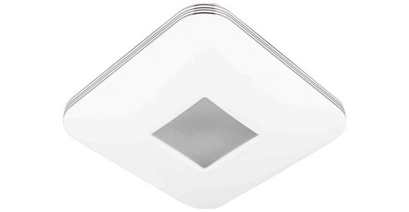 LED-DECKENLEUCHTE 33/33/8 cm   - Chromfarben/Weiß, Basics, Kunststoff/Metall (33/33/8cm) - Novel