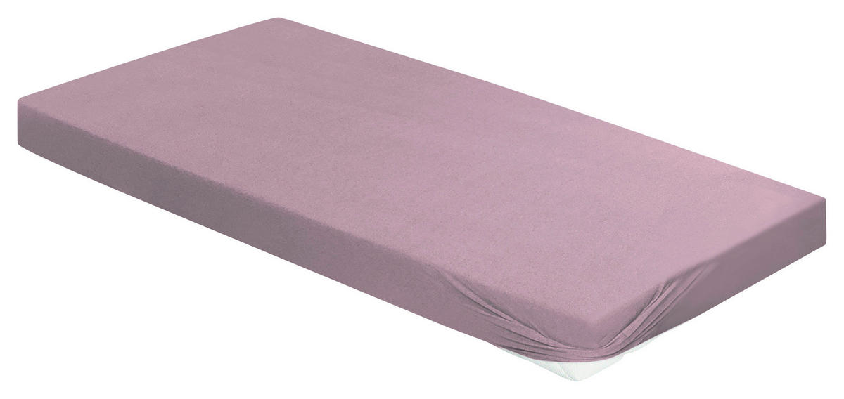 SPANNBETTTUCH Biber  - Flieder, KONVENTIONELL, Textil (100/200cm) - Bierbaum