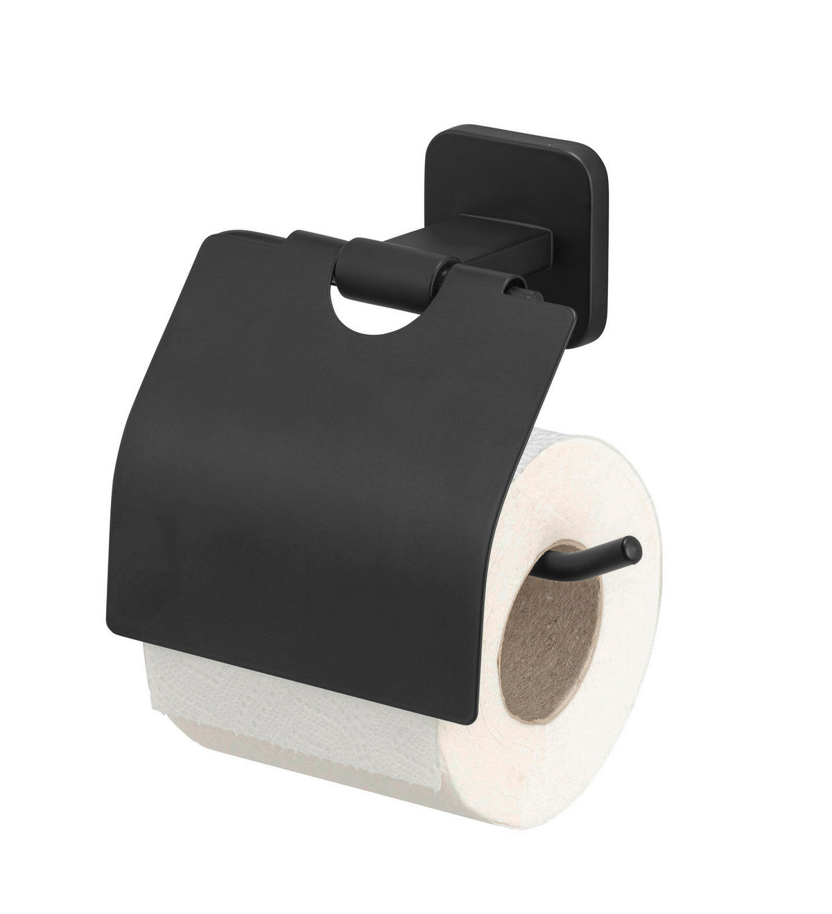 TOILETTENPAPIERHALTER - Schwarz, KONVENTIONELL, Metall (14,5/13/6,5cm) - Wenko