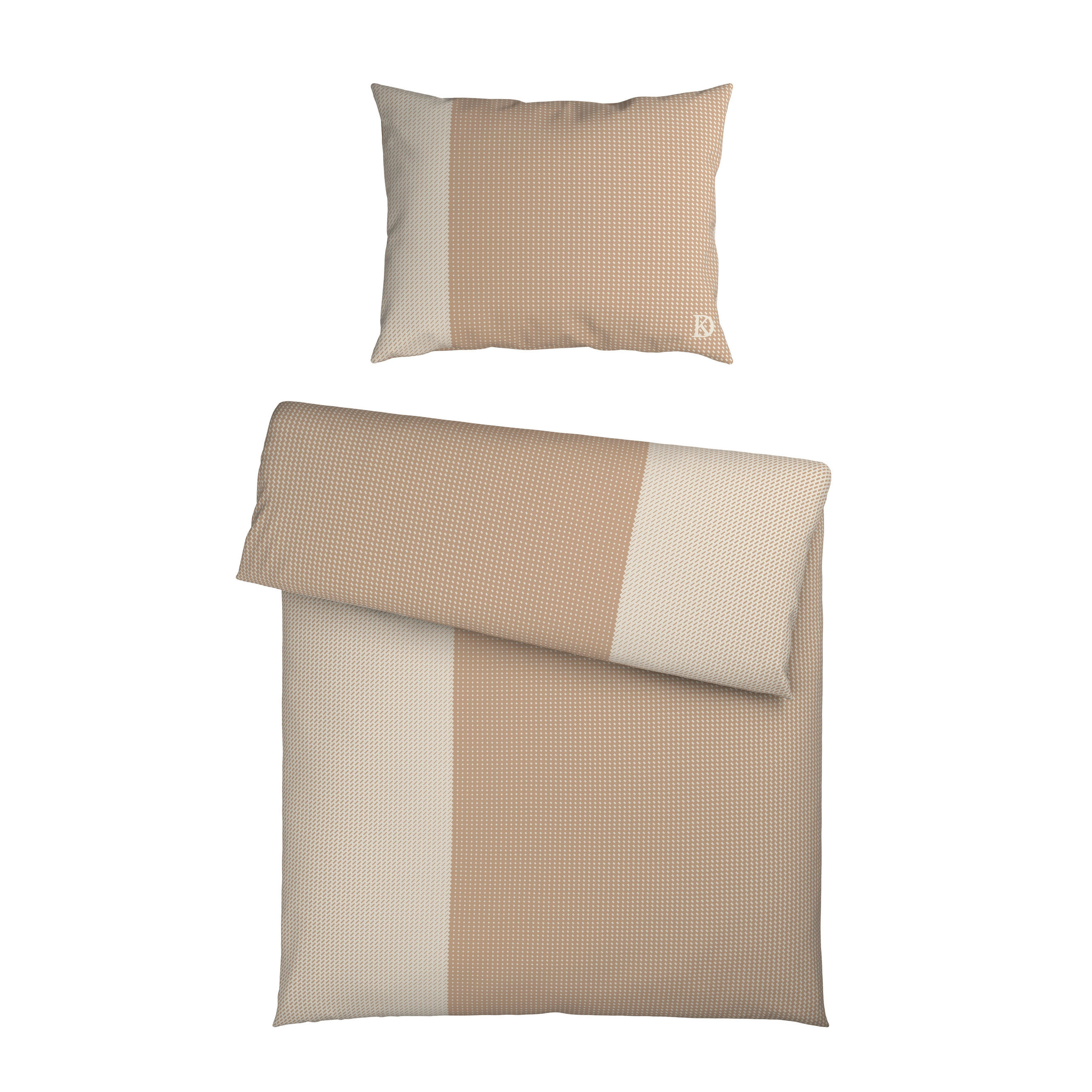 BETTWÄSCHE 2-teilig Satin 140/220 cm  - Beige, Design, Textil (140/220cm) - Dieter Knoll