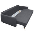 SCHLAFSOFA Webstoff Graphitfarben  - Buchefarben/Graphitfarben, KONVENTIONELL, Holz/Textil (220/90/95cm) - Carryhome