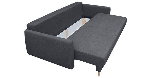 SCHLAFSOFA Webstoff Graphitfarben  - Buchefarben/Graphitfarben, KONVENTIONELL, Holz/Textil (220/90/95cm) - Carryhome