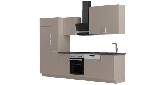 KÜCHENLEERBLOCK 310 cm in Kaschmir - Kaschmir/Edelstahlfarben, Design, Holzwerkstoff/Metall (310cm) - Xora