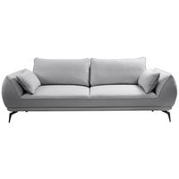 3-SITZER-SOFA  in Webstoff Grau  - Creme/Schwarz, MODERN, Textil/Metall (249/86/118cm) - MID.YOU