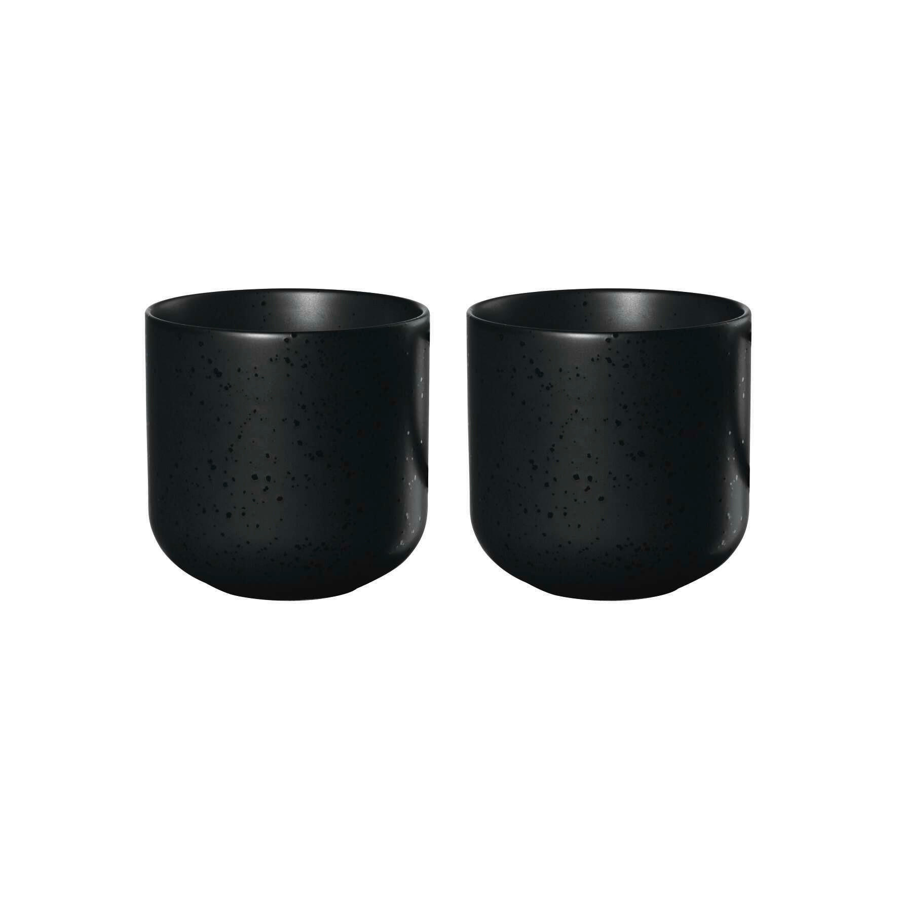 TEETASSE 2ER SET COPPA KURO 200 ml   - Schwarz, Design, Keramik (7,5/7,5cm) - ASA