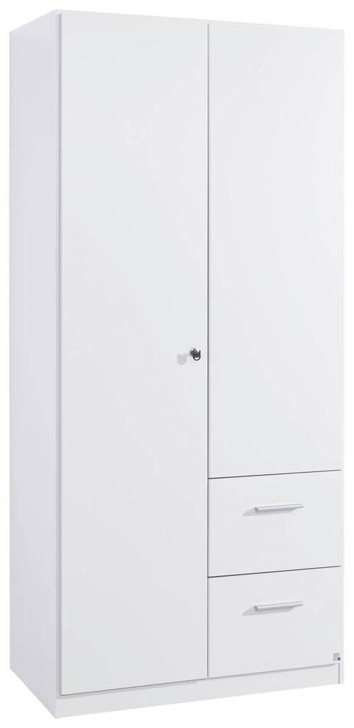 DREHTÜRENSCHRANK in Weiss  - Weiss, Basics, Holzwerkstoff (91/197/54cm) - Xora