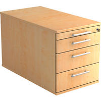 ROLLCONTAINER Ahornfarben  - Ahornfarben/Alufarben, KONVENTIONELL, Holzwerkstoff/Kunststoff (42,8/51,2/80cm) - Venda