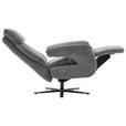 FERNSEHSESSEL  mit Relaxfunktion Struktur Grau  - Schwarz/Grau, MODERN, Textil/Metall (73/115/85cm) - Cantus