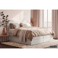 BOXSPRINGBETT 180/200 cm,  in Beige, gepolstertes Kopfteil, Bettkasten, Topper, Matratzen, H3 + H3 = fest  - Beige/Schwarz, Design, Holz/Holzwerkstoff (180/200cm) - Chameo