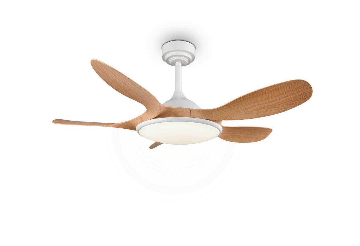 DECKENVENTILATOR - Braun/Weiß, Design, Kunststoff (108/43cm)