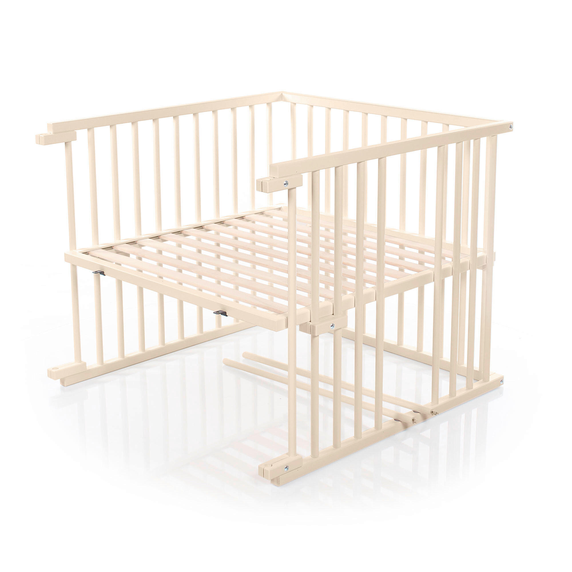 GITTERBETT  95/94/79 cm   - Beige, Basics, Holz (95/94/79cm) - Babybay